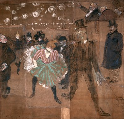 Dancing at the Moulin Rouge: La Goulue and Valentin le Desosse, 1895 by Henri de Toulouse Lautrec